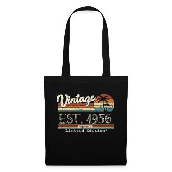 1956 Born Vintage Geburtstagsgeschenk - Stoffbeutel - Schwarz - Vorne