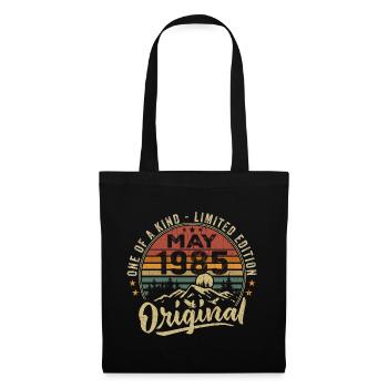 Mai 1985 Vintage Cadeau D’anniversaire Mai 1985 - Sac en tissu - noir - Devant