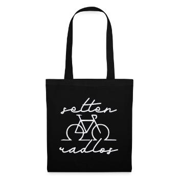 Selten Radlos Fahrrad Fahrradfahrer Spruch - Stoffbeutel - Schwarz - Vorne