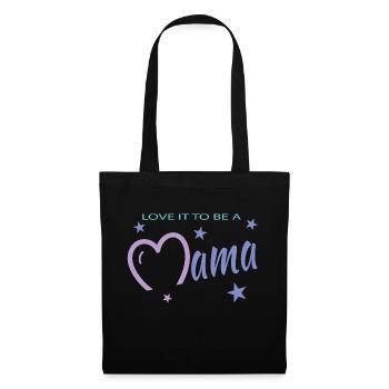 Maman - Sac en tissu - noir - Devant