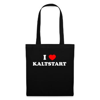 I liebe Kaltstart, Auto-Tuning, Car Performance, A - Stoffbeutel - Schwarz - Vorne