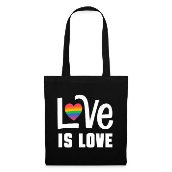LGBTQ Pride Month - Liebe ist Liebe - Stoffbeutel - Schwarz - Vorne