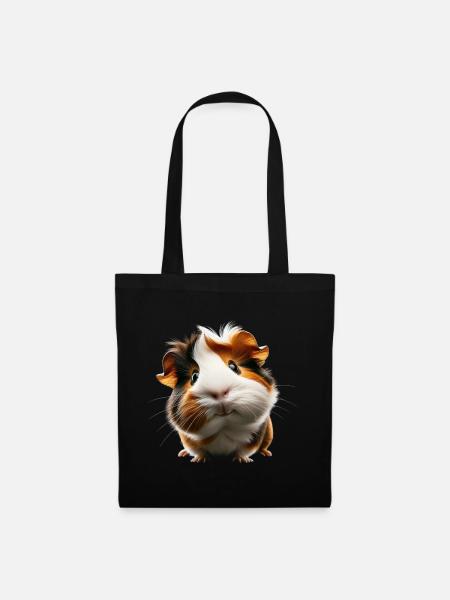 Entzückendes Meerschweinchen-Design - Stoffbeutel - Schwarz