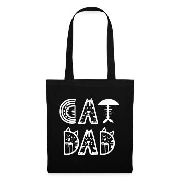 chat, amoureux des chats, propriétaire de chat - Sac en tissu - noir - Devant