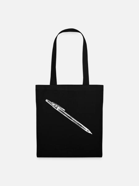 Büro Stift Skizze - Stoffbeutel - Schwarz