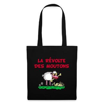 La révolte des moutons - Sac en tissu - noir - Devant