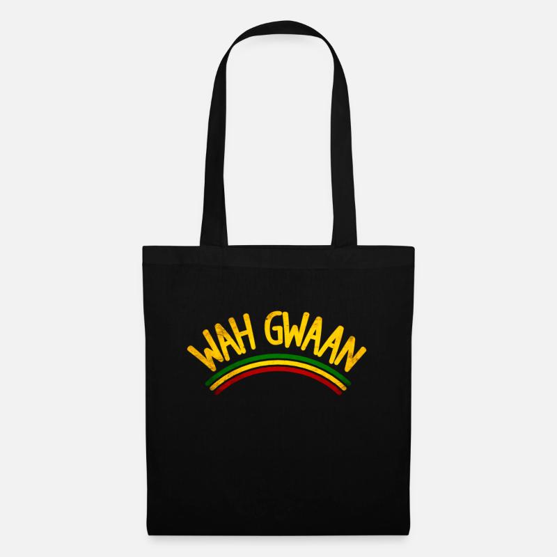 wah gwaan - Stoffbeutel - Schwarz