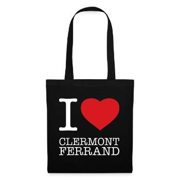 J’AIME CLERMONT-FERRAND France Frankreich - Sac en tissu - noir - Devant