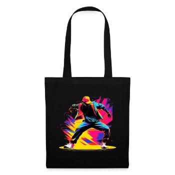 90s Colors Breakdancer - Tote Bag - black - Front