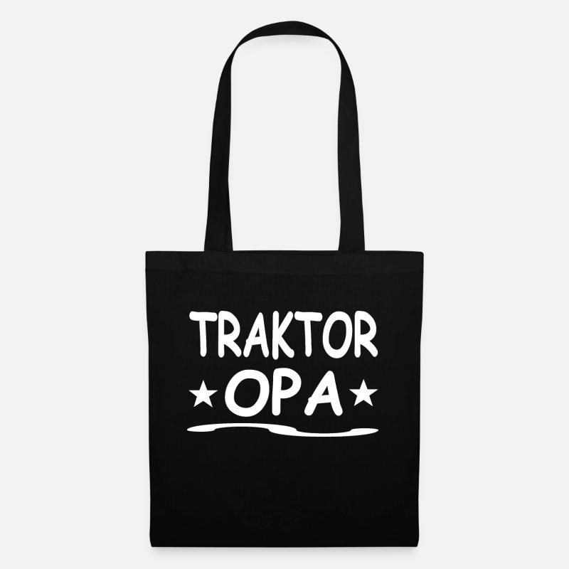 Traktor - Stoffbeutel - Schwarz