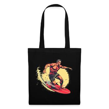 Graphisme Surfer - Sac en tissu - noir - Devant