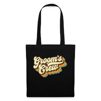 Groom's Crew - Junggesellenabschied Hochzeitsspaß - Stoffbeutel - Schwarz - Vorne