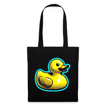 Ente Ente Ente Ente Ente - Stoffbeutel - Schwarz - Vorne