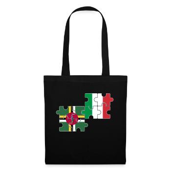Dominica Italien Flagge Dominicaner - Stoffbeutel - Schwarz - Vorne