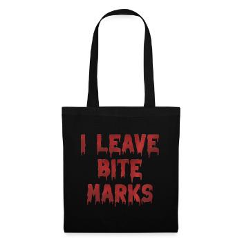 Traces de sang de la marque de morsure - Sac en tissu - noir - Devant