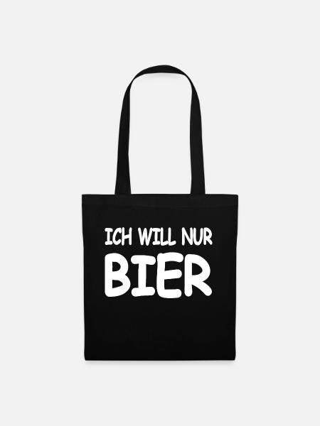 Bier - Stoffbeutel - Schwarz