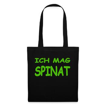 Spinat - Stoffbeutel - Schwarz - Vorne