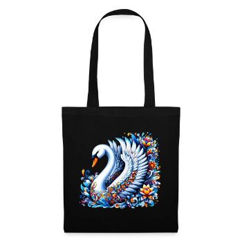 Cygne - Sac en tissu - noir - Devant