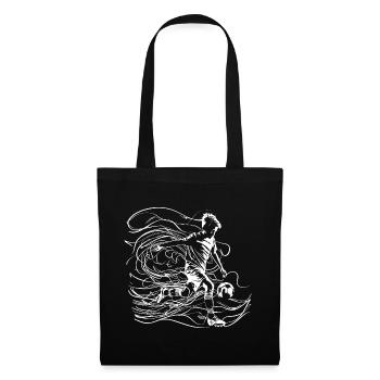 Dessin de garçon de football - Sac en tissu - noir - Devant
