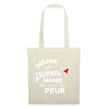 Maman Super Héroïne Affichette - Sac en tissu - nature - Devant