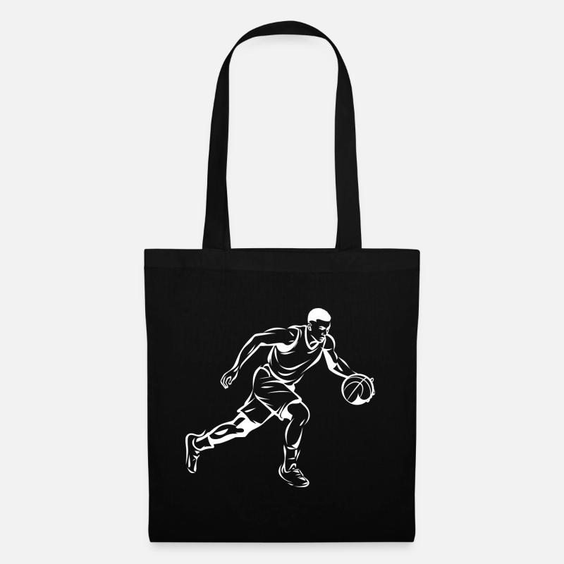 Basketball Junge Grafik - Stoffbeutel - Schwarz