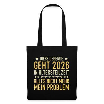 Retraite partielle 2026 - Sac en tissu - noir - Devant