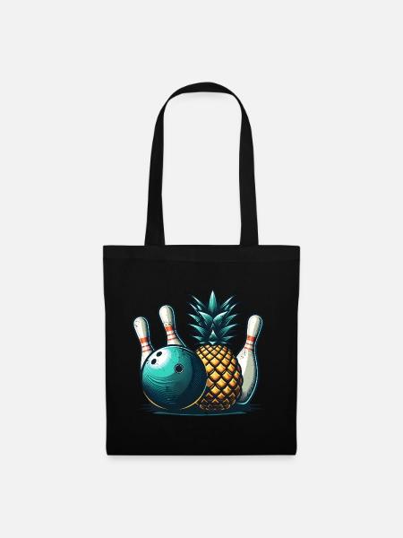Ananas Bowling - Stoffbeutel - Schwarz