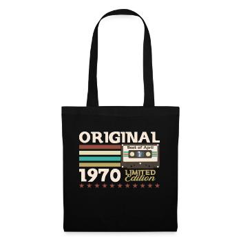 55th Birthday Original April Vintage 1970 - Tote Bag - black - Front