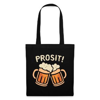 prosit Bier Fest - Biergläser Comic und Cartoon - Stoffbeutel - Schwarz - Vorne