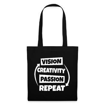 Vision Creativity Passion - Stoffbeutel - Schwarz - Vorne