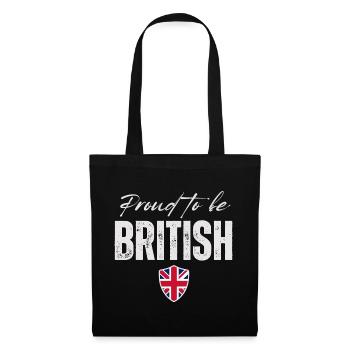 Proud British, Made in the UK - Tote Bag - black - Front