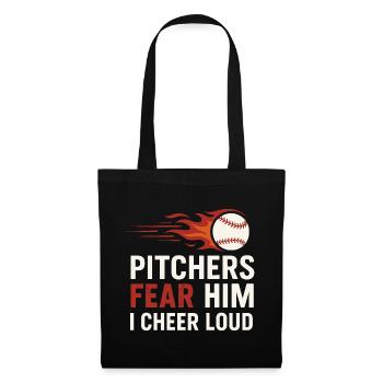 Boy Mom Baseball Proter Sohn Homerun Travel Team - Stoffbeutel - Schwarz - Vorne