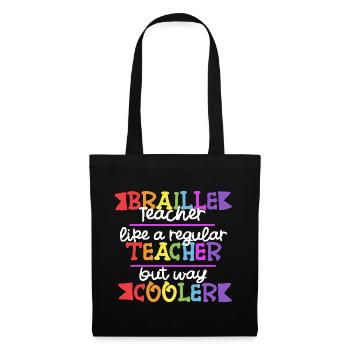 Professeur de Braille Braille Dotum - Sac en tissu - noir - Devant