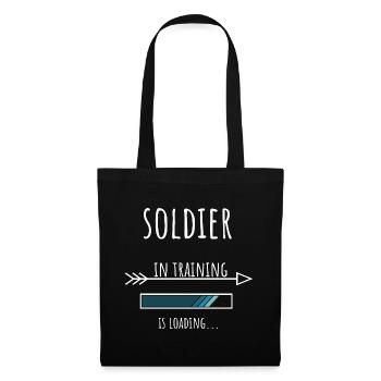 Soldier Geschenk Beruf Ausbildung Soldat - Stoffbeutel - Schwarz - Vorne
