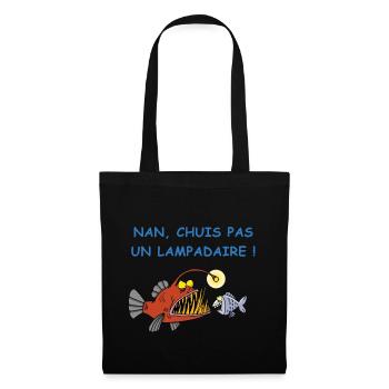 Poisson des abysses - Sac en tissu - noir - Devant
