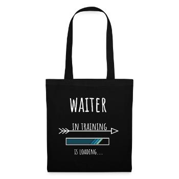 Waiter Geschenk Beruf Ausbildung Kellner - Stoffbeutel - Schwarz - Vorne