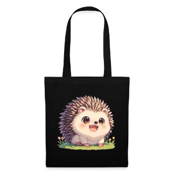 Igel - Stoffbeutel - Schwarz - Vorne