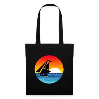 Sailboat at sunset - Tote Bag - black - Front