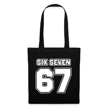 67 - Six seven - Stoffbeutel - Schwarz - Vorne
