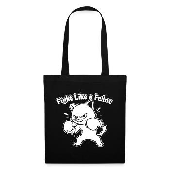 Fight like a cat - Tote Bag - black - Front