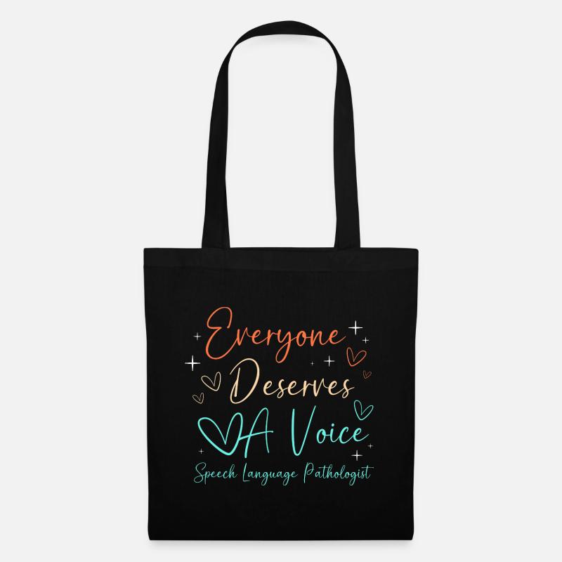 Speech Pathologist SLP Speech Therapist - Tote Bag - black