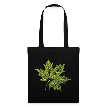 Feuille d’érable - Forêt et nature BOTANIK - Sac en tissu - noir - Devant