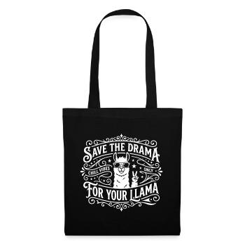 Save the Drama Llama Chill Vibes - Tote Bag - black - Front