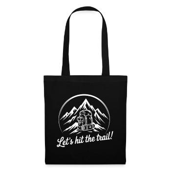 Mountain Trail Adventure Backpack Design - Tote Bag - black - Front