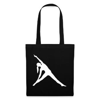 Danseur de silhouette étirée - Sac en tissu - noir - Devant