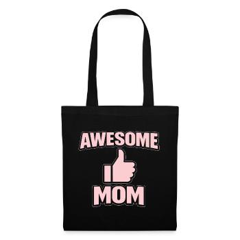 AWESOME MOM – Pink Cool Statement - Tote Bag - black - Front