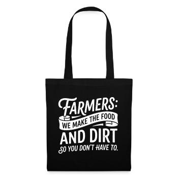 Farmer's humour, field work and taste - Tote Bag - black - Front