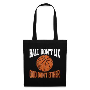 Ball Dont Lie God Dont Either Christlicher - Stoffbeutel - Schwarz - Vorne