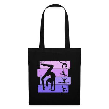 Gymnaste Fille Gymnastique Acrobatie - Sac en tissu - noir - Devant