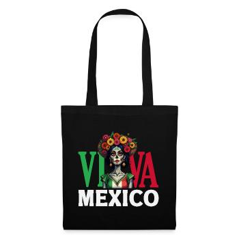 Mexiko Stolz & Heimat Mexikaner Mexico Flagge - Stoffbeutel - Schwarz - Vorne